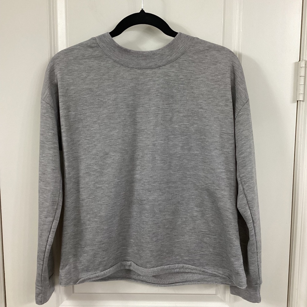 Belle Du Jour Gray and Pink Sweatshirt